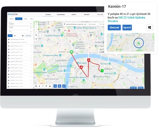 GPS lokátor Monitoring vozidiel Moja poloha