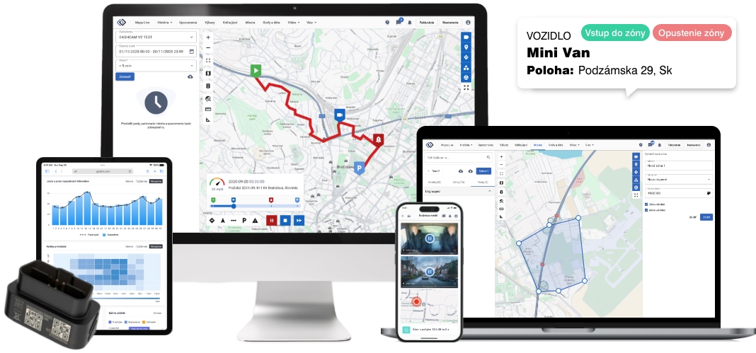 Demo verzia aplikácie GPSLive na tablete a smartfóne – GPS sledovanie vozidiel v reálnom čase