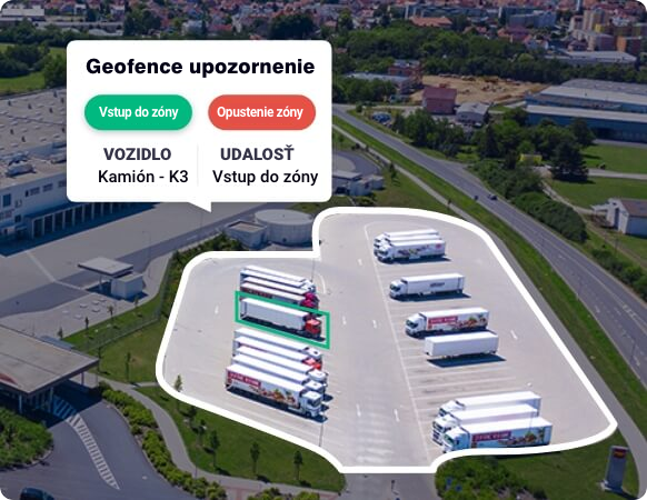Geografické zóny a upozornenia pre GPS sledovanie vozidiel
